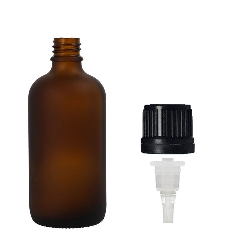 88 db 50 ml Matt Barna Csepegtetős Palack Kupakkal