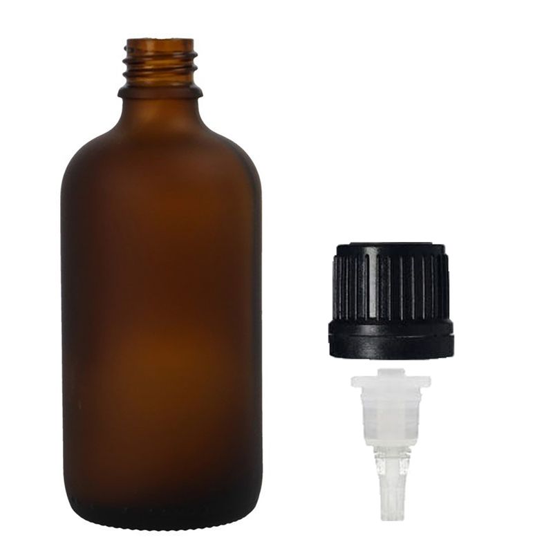 100 ml Matt Barna Csepegtetős Palack Kupakkal