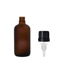 10 ml Matt Barna Csepegtetős Palack Kupakkal