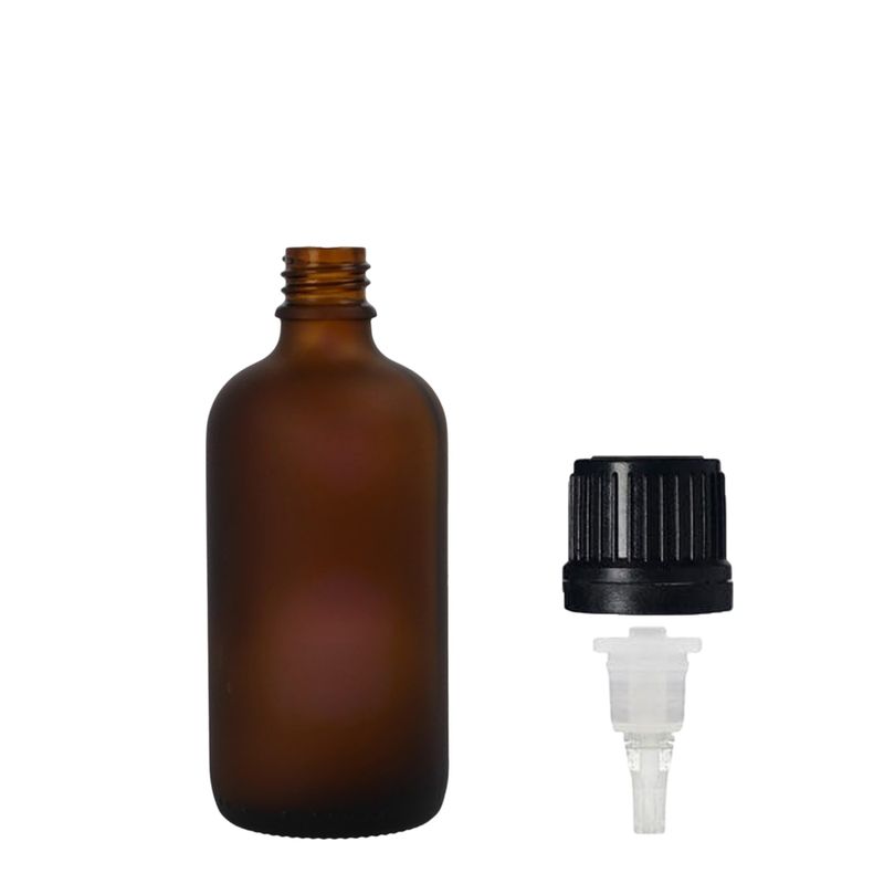 10 ml Matt Barna Csepegtetős Palack Kupakkal