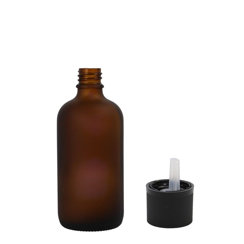 10 ml Matt Barna Csepegtetős Palack Gyerekzáras Kupakkal