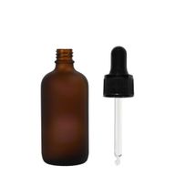 10 ml Matt Barna Csepegtetős Palack Fekete Pipettával