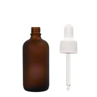 10 ml Matt Barna Csepegtetős Palack Fehér Pipettával