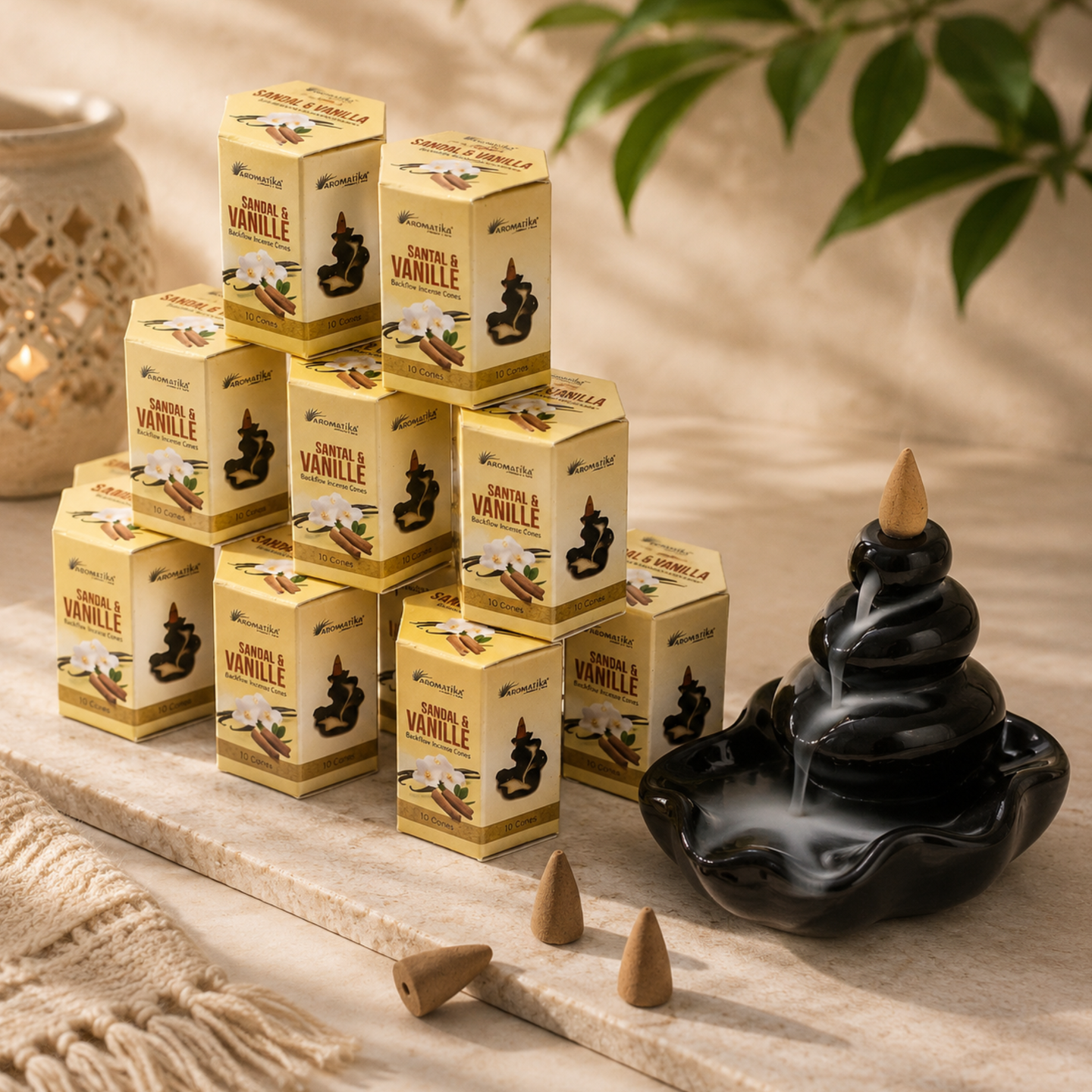Aromatika visszaáramló füstölőkúpok