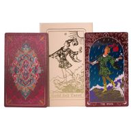 Rózsaszín doboz rubinfóliás Tarot-kártya ajándékkészlet - füzettel