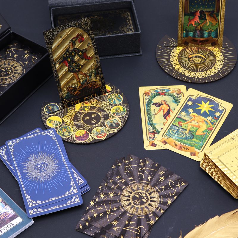 Aranyfóliás Tarot-kártya készlet - füzettel