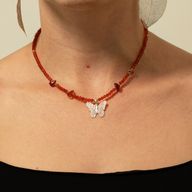 Nimfa Szellem Drágakő Nyaklánc Szett - Vérhold