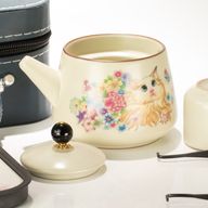 Utazási teáskészlet és két teáscsésze - Macskakedvelő