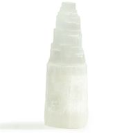 Természetes selenit toronylámpa - 25 cm