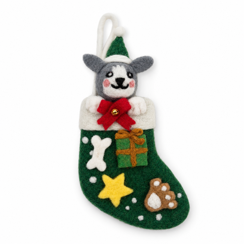 Filc karácsonyi ajándék zoknik háziállatok számára - válogatott (6)