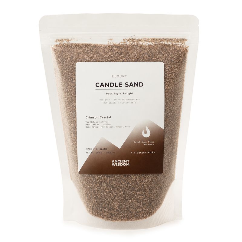 illatosított gyertya homok - Mocha barna - Vörös Kristály - 300 g