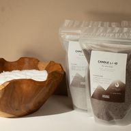 illatosított gyertya homok - Mocha barna - Vörös Kristály - 300 g