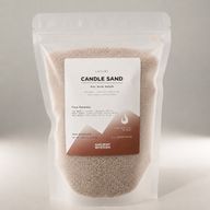 Illatosított gyertya homok - Latte bézs - Tiszta nyugalom - 300g