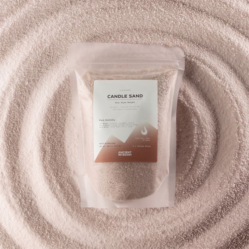 Illatosított gyertya homok - Latte bézs - Tiszta nyugalom - 300g
