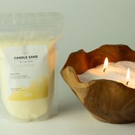 Illatosított gyertya homok - Latte bézs - Tiszta nyugalom - 300g