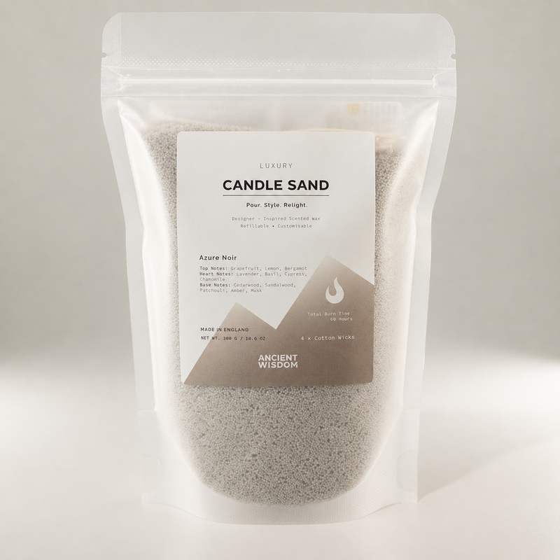 Illatos gyertya homok - Meleg szürke - Azure Noir - 300 g