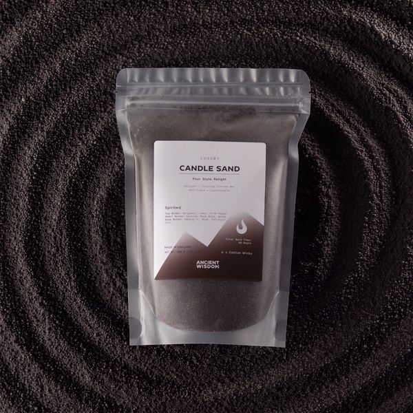 Illatos gyertyahomok - Fekete - Spirited - 300g