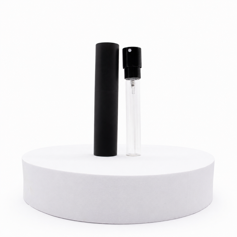 Parfümös üveg csavaros kupakkal - 10 ml - Fekete