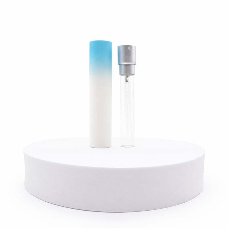 Parfümös üveg csavaros kupakkal - 10 ml - Kék árnyalatú