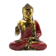 Piros és arany Buddha - Extra nagy 30 cm - Abhaya Mudra (Nincs félelem)