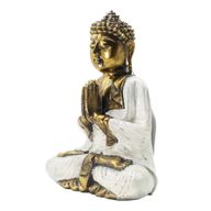 Fehér és arany Buddha - Extra nagy 30 cm - Namaste (Üdvözlet)