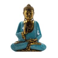 Kékeszöld és arany Buddha - Extra nagy 40 cm - Vitarka Mudra (Bölcsesség)