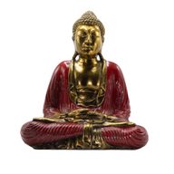 Piros és arany Buddha - Extra nagy 40 cm - Duyana Mudra (Meditáció)