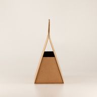 Összecsukható ajándékdoboz - kézi doboz (20x10x20cm) - barna kraft
