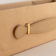 Összecsukható ajándékdoboz - boros doboz alakú (33.5x10x10.5cm) - barna kraft