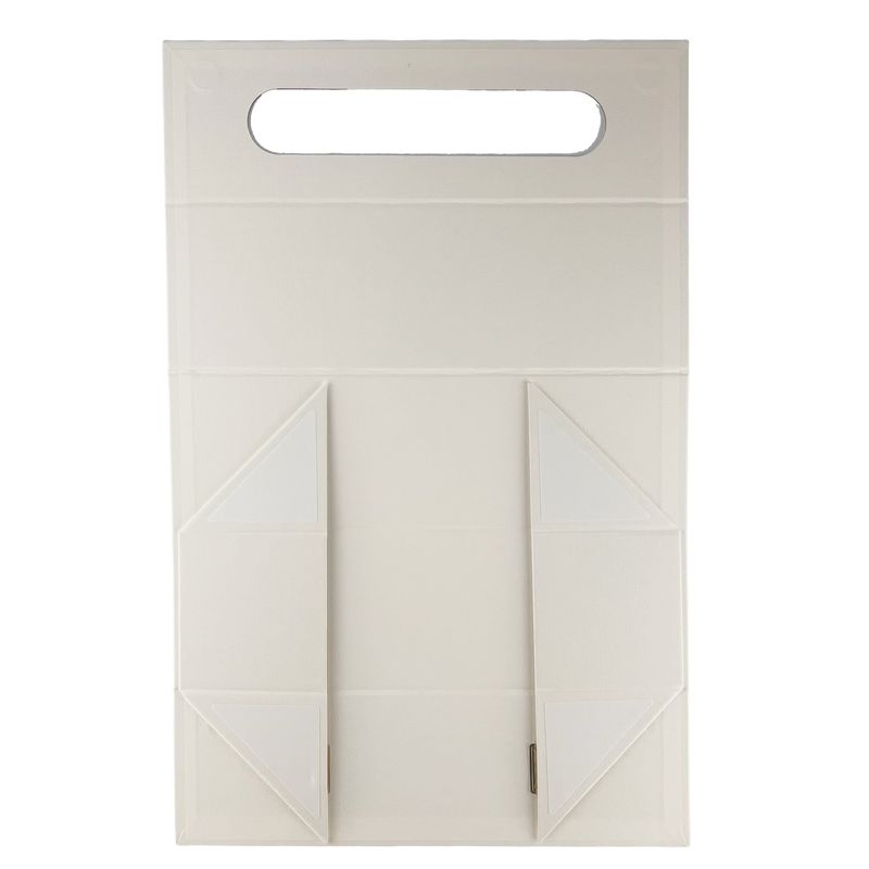 Lapra szerelhető ajándékdoboz - boros doboz formájú (33.5x10x10.5cm) - fehér