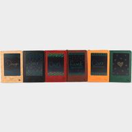 Szándék jegyzetfüzet - LCD-törlő képernyő - parafa bőrhatású - sárgaréz levél - 80 oldal