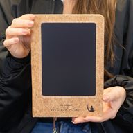 A5 Szándékfüzet - LCD Törölő Képernyő - Vörös Bőrhatás - 80 oldal
