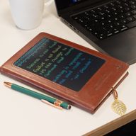 A5 Szándék Jegyzetfüzet - LCD törlő képernyő - narancs bőrhatású - 80 lap