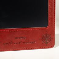 A5 Szándékfüzet - LCD Törölő Képernyő - Vörös Bőrhatás - 80 oldal