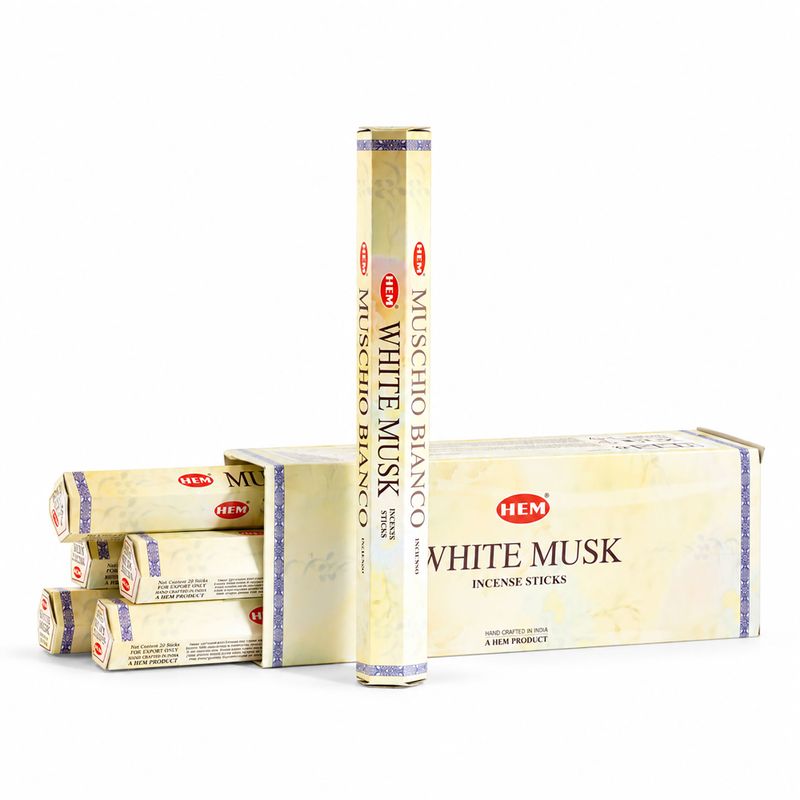 HEM Hatszögletű Füstölő - Fehér Musk