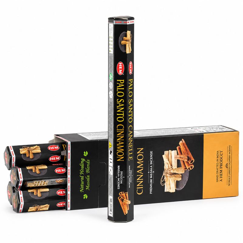 HEM Hexagonális Füstölő - Palo Santo Masala - Fahéj