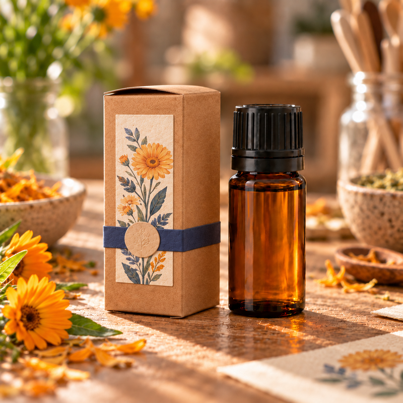 10 ml-es illóolajüveghez való doboz - barna
