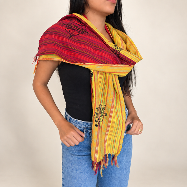 Nomad Sari sál  - 170x50 cm - Búcsú Katmandutól