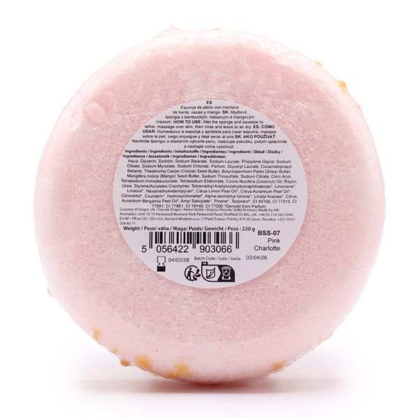 Három vajas szivacsos szappan címke nélkül - Pink Charlote