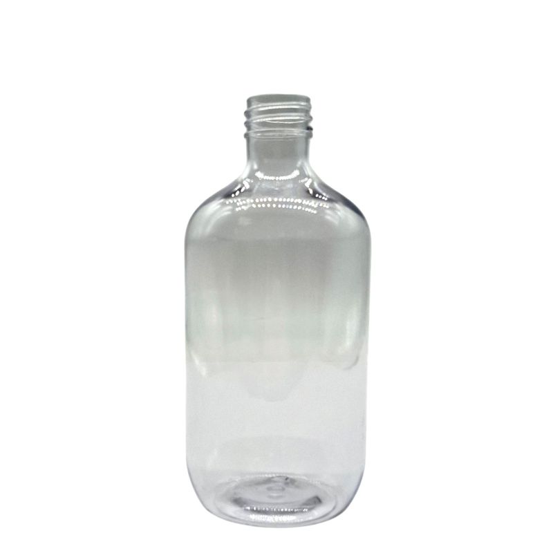 Átlátszó műanyag Boston flakon - 500ml