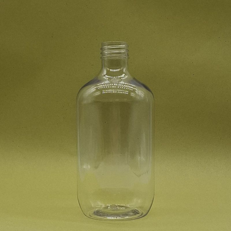 Átlátszó műanyag Boston flakon - 500ml