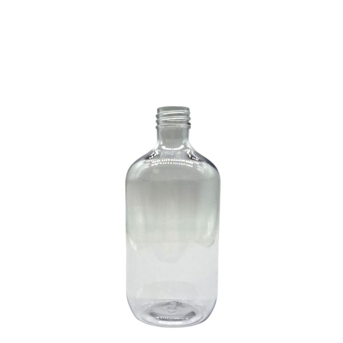Átlátszó műanyag Boston flakon - 250ml