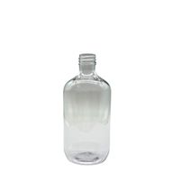 Átlátszó műanyag Boston flakon - 250ml