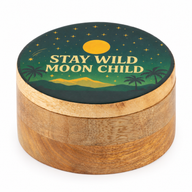 Kerek zománcozott doboz - Stay Wild Moon Child