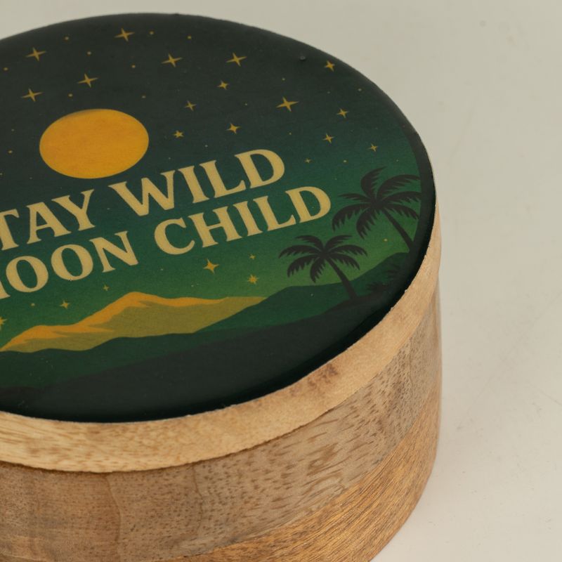 Kerek zománcozott doboz - Stay Wild Moon Child