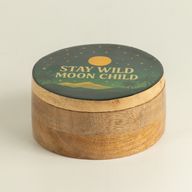 Kerek zománcozott doboz - Stay Wild Moon Child