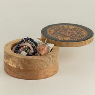 Kerek zománcozott doboz - Sárkány Yin Yang