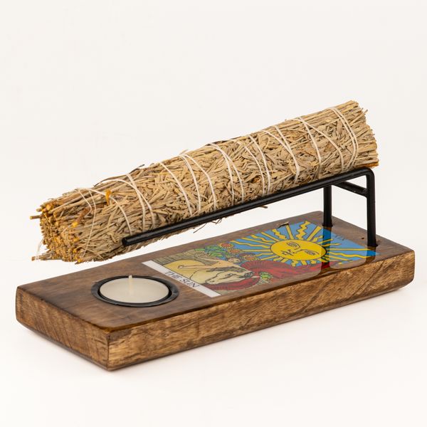 Nagy füstölő köteg állvány - Színes bevonat - Nap