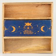 Kék holdfázis tarot tálca kártyatartóval