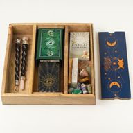 Kék holdfázis tarot tálca kártyatartóval